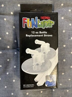 🆕Thermos FUNtainer Replacement Straws - Clear